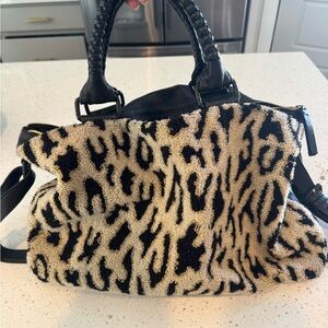 Cleobella Black and Cream Leopard Weekender